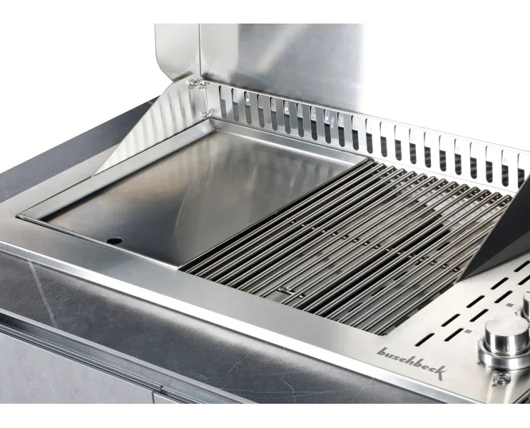 Buschbeck Derby Outdoor Kitchen – Grey Marbled Ceramic Finish 2.6M Plus Weather Protection Cover