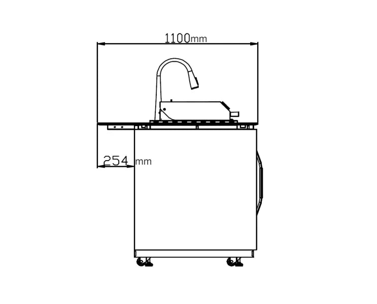 Buschbeck Derby Outdoor Kitchen – White Marbled Ceramic Finish 2.6M