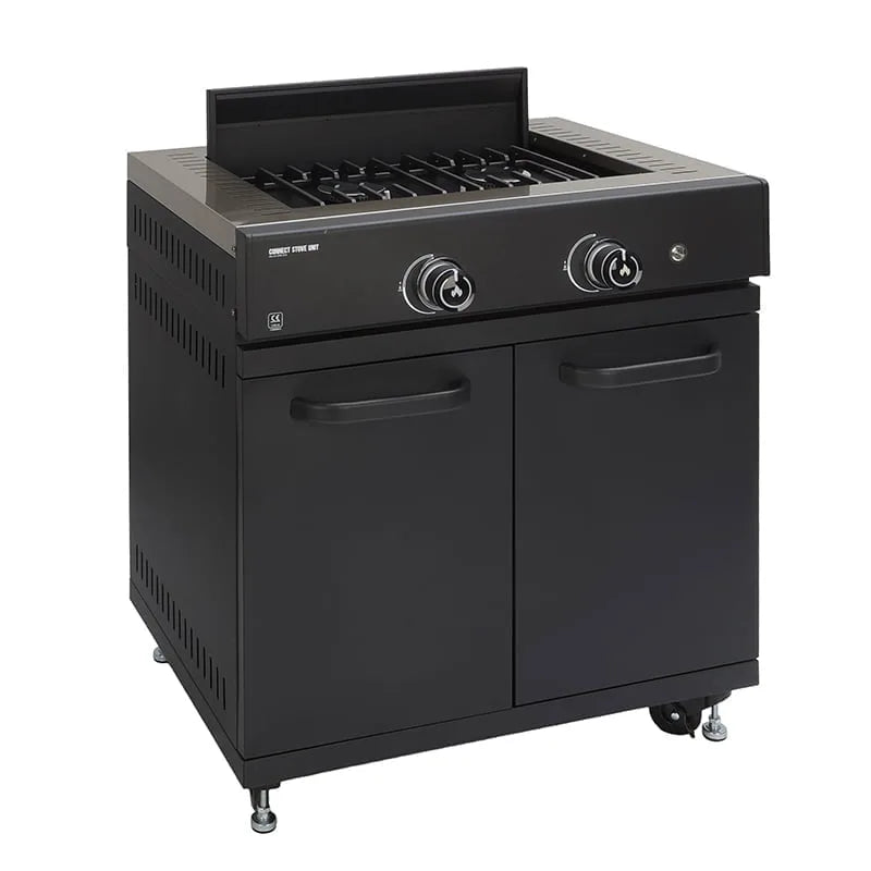 GRLLR Outdoor Kitchen Kamado Stove and Open shelve | Full length 2.4M