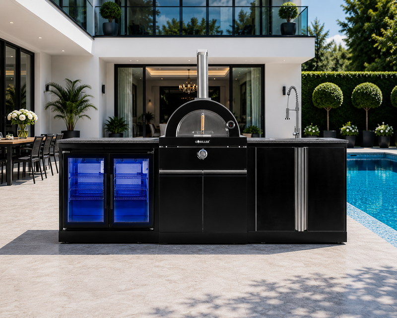 Goriller Outdoor Kitchen | Pizza Oven, Sink & Fridge | 2.5m