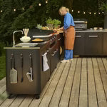 Cozze Outdoor kitchen plus 3 Burner Plancha 800 Gas BBQ and Sink |3M