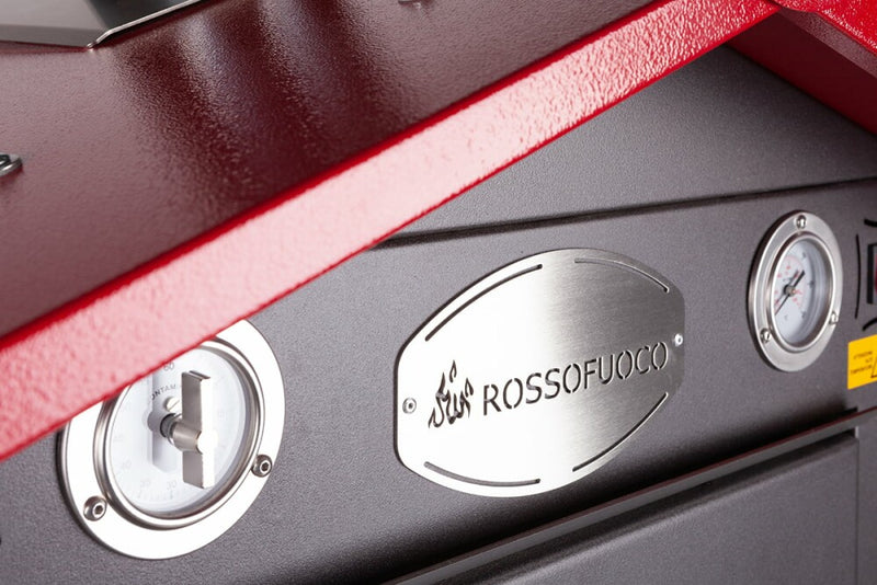 Rossofuoco ECO 50 Outdoor wood-fired oven 62 x 65 cm with separate combustion - anthracite/red