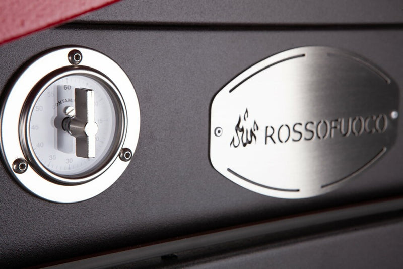 Rossofuoco ECO 50 Outdoor wood-fired oven 62 x 65 cm with separate combustion - anthracite/red