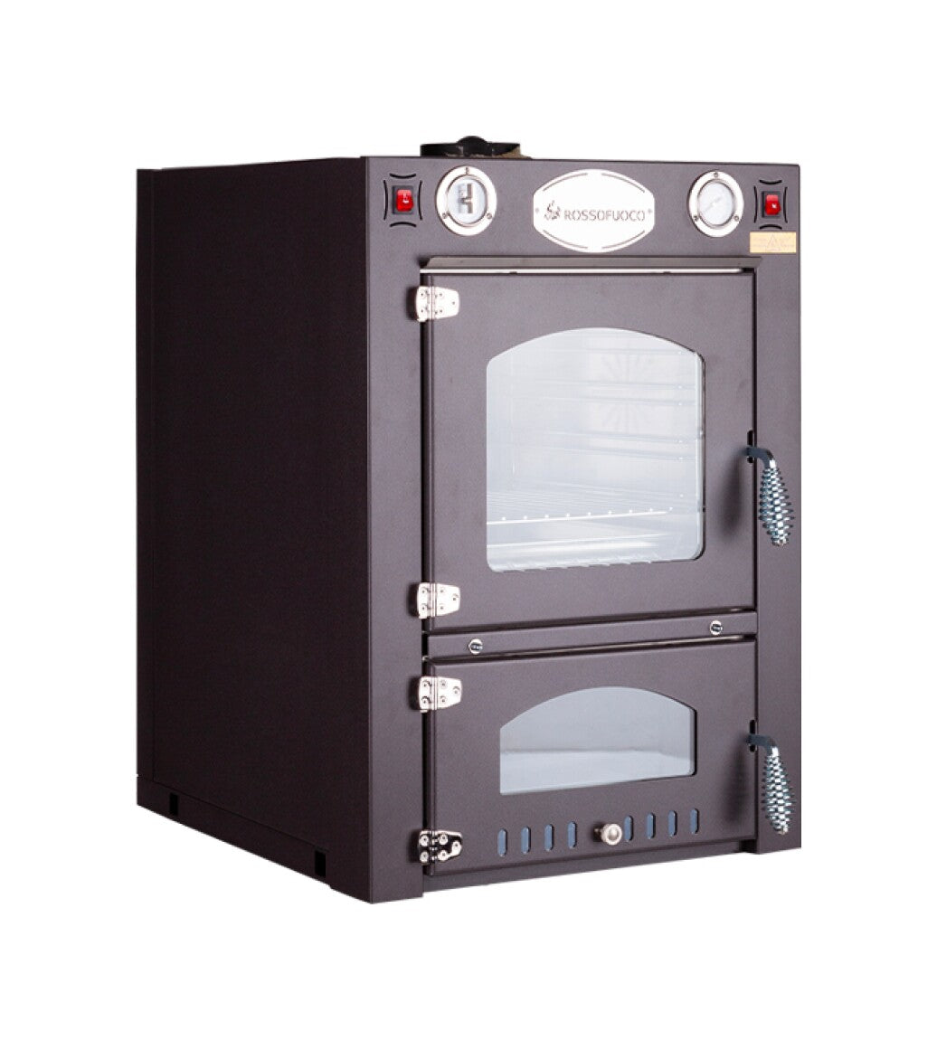 Rossofuoco ECO 50 INCASSO Built-in wood-fired oven 62 x 65 cm with separate combustion - anthracite