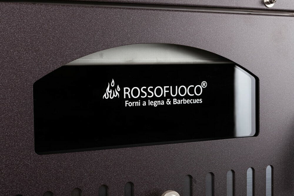 Rossofuoco ECO INCASSO Built-in wood-fired oven 75 x 77 cm with separate combustion - anthracite