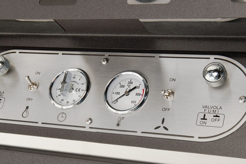 Rossofuoco Effe Wood-fired Oven 80 x 112 cm - Anthracite/Stainless Steel