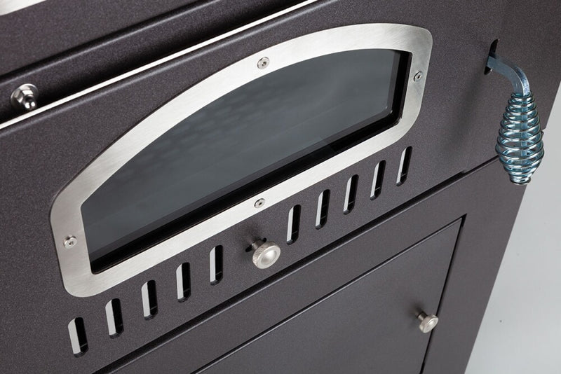 Rossofuoco Effe Wood-fired Oven 80 x 112 cm - Anthracite/Stainless Steel