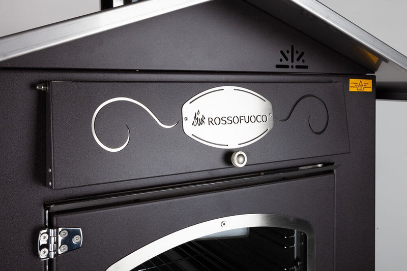 Rossofuoco Effe Wood-fired Oven 80 x 112 cm - Anthracite/Stainless Steel