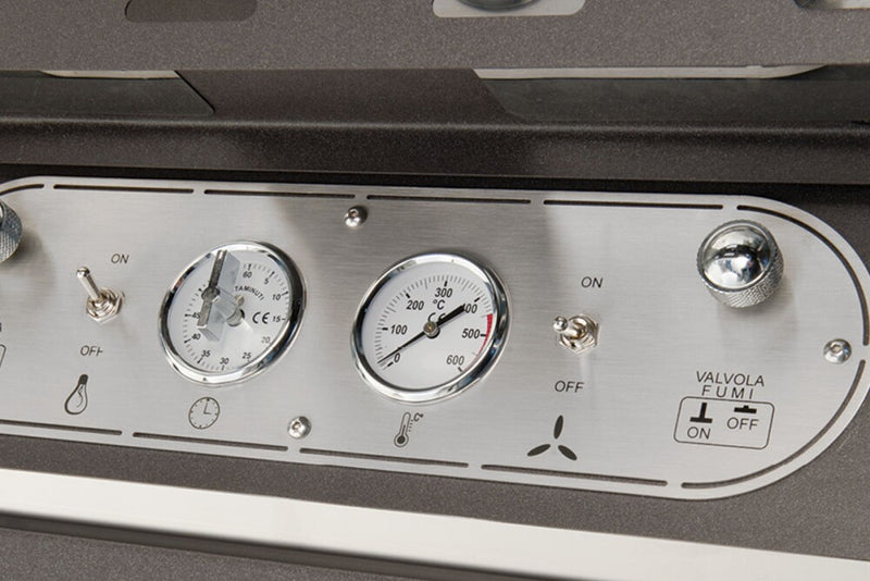 Rossofuoco EFFE INCASSO Built-in wood-fired oven 80 x 112 cm with separate combustion - anthracite