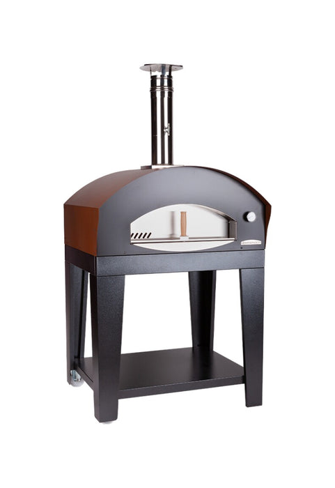 Rossofuoco BENNI Outdoor wood-fired oven 98 x 84 cm with direct combustion - black/brown