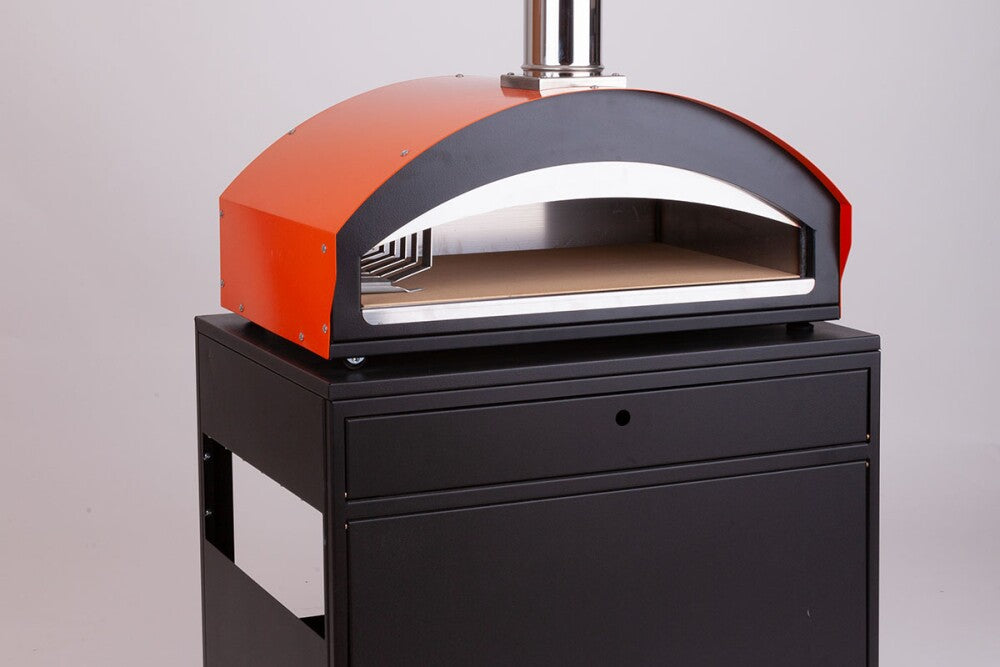 Rossofuoco MINO Outdoor wood-fired oven 70 x 48 cm with direct combustion - orange