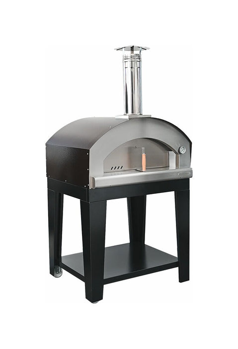 Rossofuoco NONNA LUISA Outdoor wood-fired oven 99 x 78 cm with direct combustion - brown/stainless