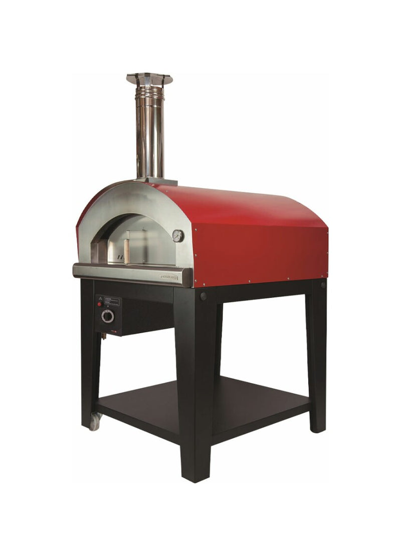 Rossofuoco PIÙTRECENTO Outdoor Gas Pizza Oven 99 x 109cm - Red/Stainless