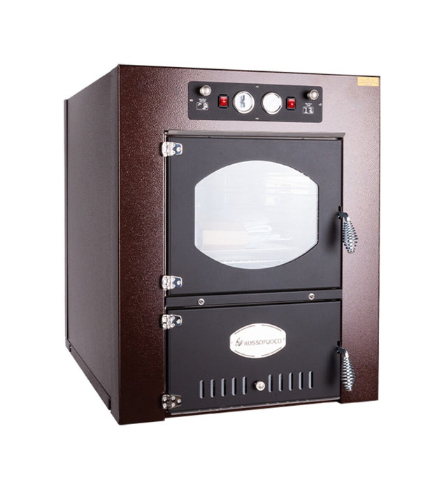 Rossofuoco GARDEN COLOR INCASSO Built-in wood-fired oven 75 x 77 cm with separate combustion - brown