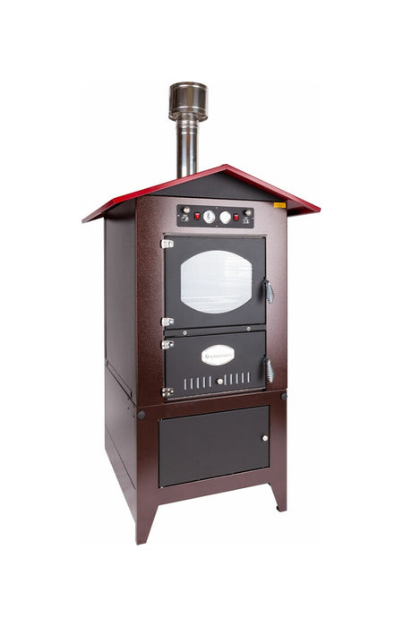 Rossofuoco GARDEN COLOR Outdoor wood-fired oven 80 x 93 cm with separate combustion - brown/red