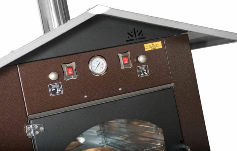 Rossofuoco Garden Plus Wood-fired Oven 75 x 112 cm - Brown/Stainless