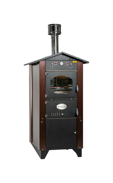 Rossofuoco GARDEN 65 Outdoor wood-fired oven 75 x 78 cm with separate combustion - brown/black