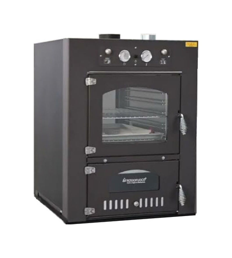 Rossofuoco Quattrostagioni Built-in Double-sided Wood-fired Oven 75 x 80 cm - Anthracite