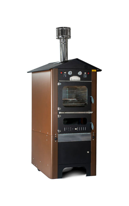 Rossofuoco RAGGIO Outdoor wood-fired oven 75 x 91 cm with separate combustion - oxide brown/black