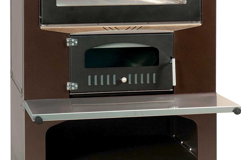 Rossofuoco SEDICINONI COUNTRY Outdoor wood-fired oven 100 x 78 cm with separate combustion - brown/stainless steel