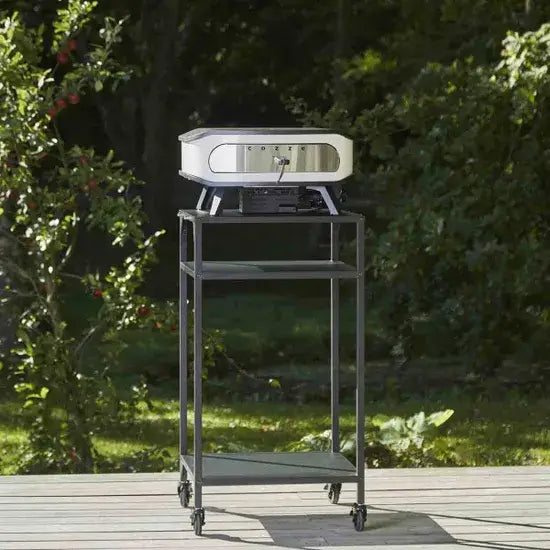 Cozze Outdoor Kitchen High Pizza Table with Open Cabinet