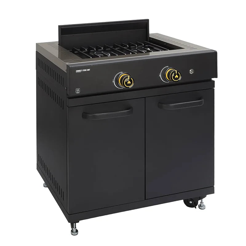 GRLLR Outdoor Kitchen Kamado Stove and Open shelve | Full length 2.4M