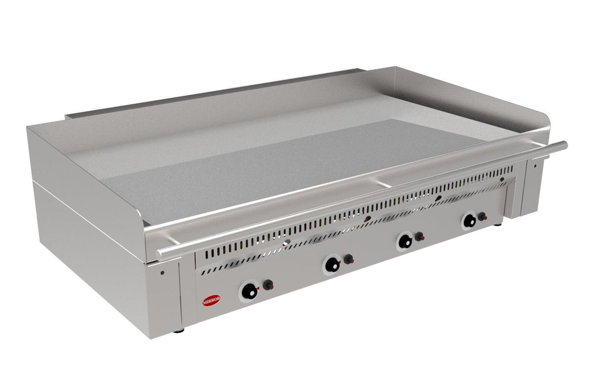 MIRROR ZONE 4 HEAVY DUTY GAS CHROME GRIDDLE - 4 COOKING ZONES ...