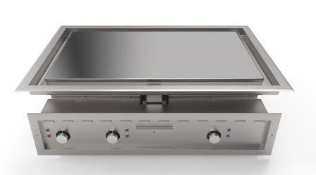 Mirror Residential & Commercial M1000E DI Drop in Heavy Duty Electric Chrome Griddle/Plancha