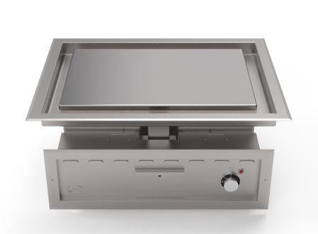 Mirror Residential & Commercial ME60 DI Drop in Heavy Duty Electric Chrome Griddle/Plancha