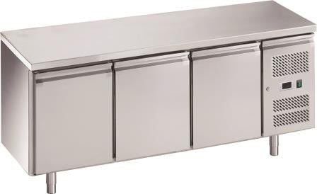 CHEFSRANGE RC3H 3 DOOR FRIDGE COUNTER WITH CASTORS