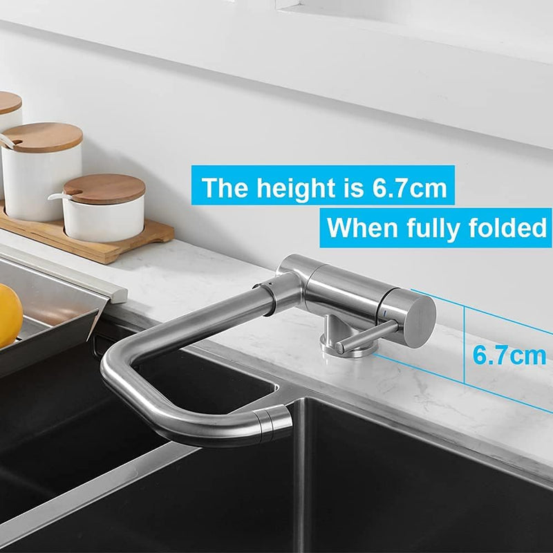 Foldable Tap 360° Rotation, Sink Mixer Tap Single Lever Mixer