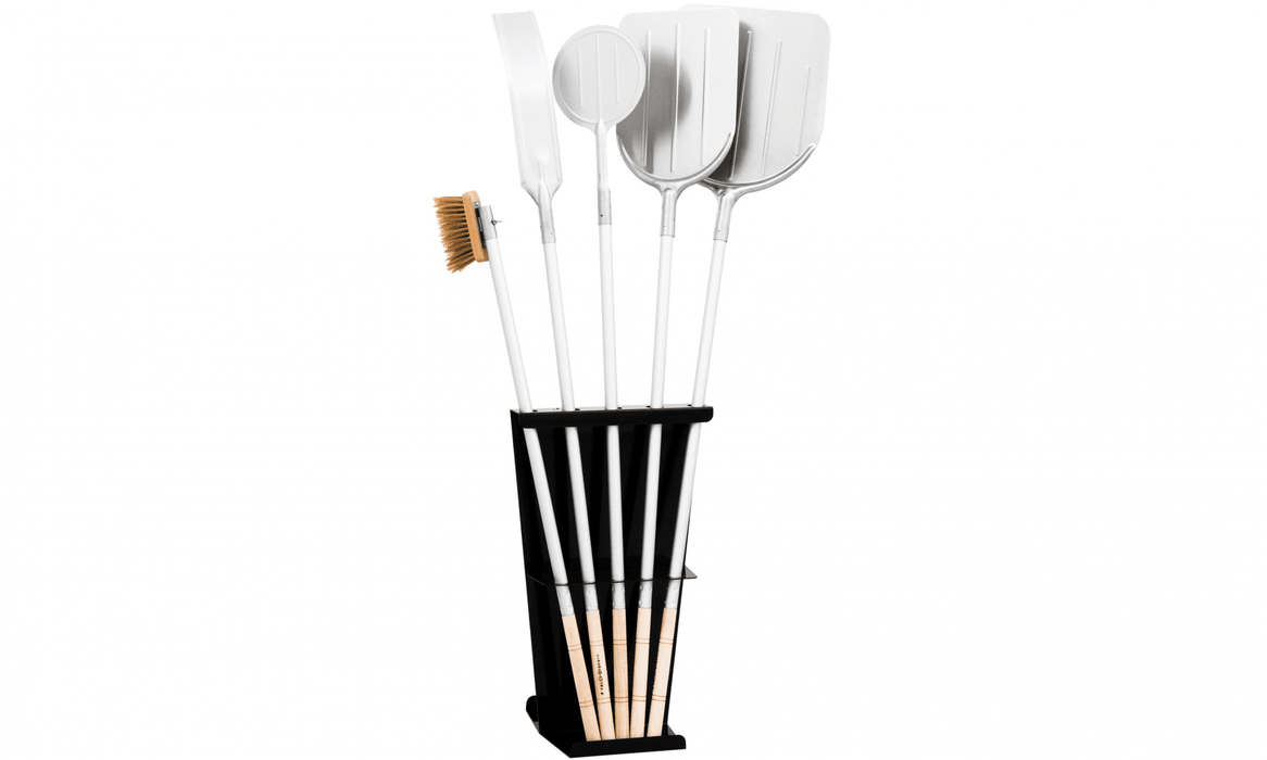 Professional Pizza Tools Kit with Black Powder Coated Stand