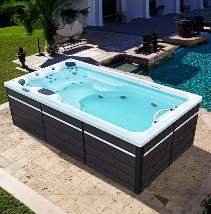 2025 13ft Swim Spa 15HP-Jet, 3-Person - St Lawrence Sport 390 x 226 x H120 cm