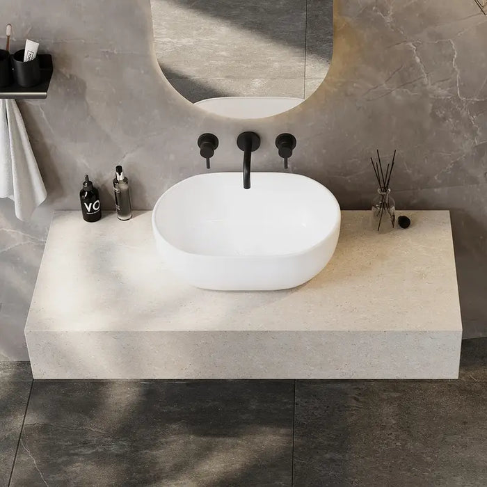 Sink Eridanus Modern White Ceramic Washbasin - Bowl Only