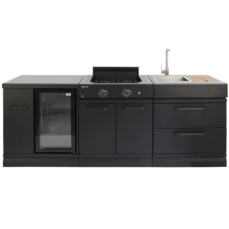 GRLLR Outdoor Kitchen Fridge Stove and Sink | Full length 2.4M