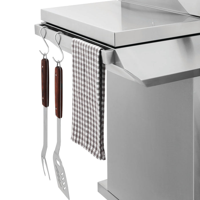 BeefEater 7000 Series Premium 5 Burner Gas BBQ with Cabinet Trolley and Side Burner