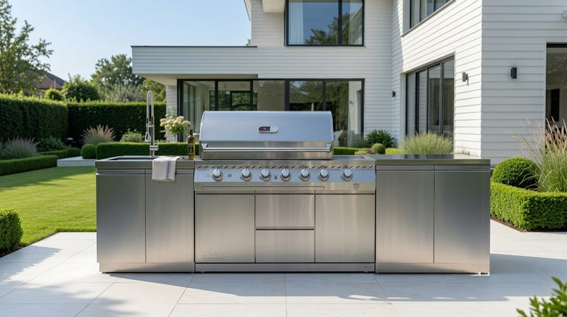 Whistler Outdoor Kitchen 6 Burner BBQ, Double Doors and Sink | 3.1M