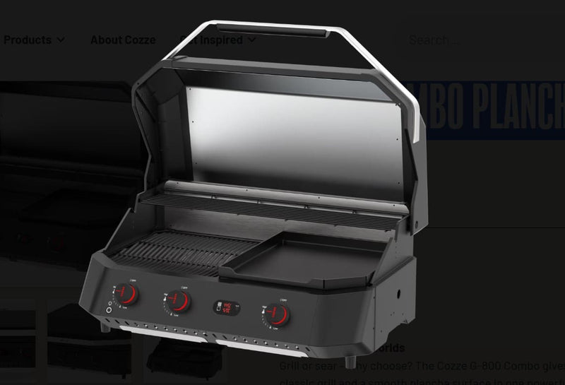 Cozze G-800 COMB0 Plancha-Grill, 3 Gas burners