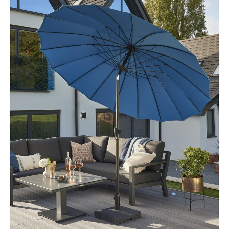Royce Geisha 2.7m Ice Blue Canopy Parasol with Night Cover