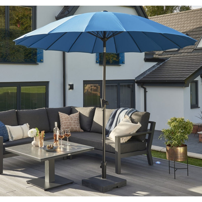 Royce Geisha 2.7m Ice Blue Canopy Parasol with Night Cover