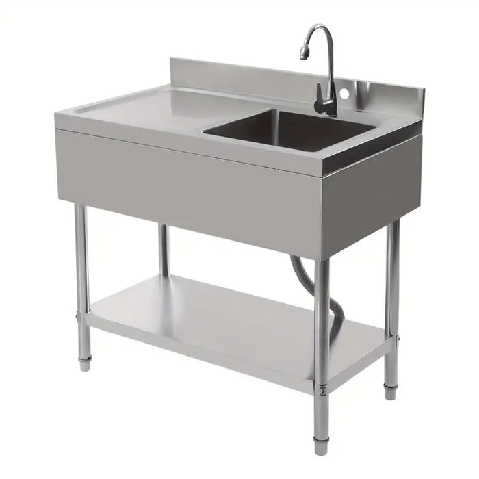 Stainless Steel Sink With One Basin Plus Tap