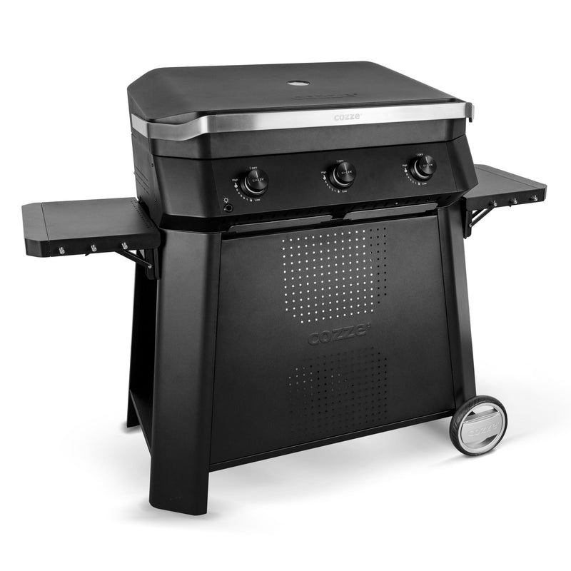 Cozze 3 Burner Plancha 800 Gas BBQ and Cart