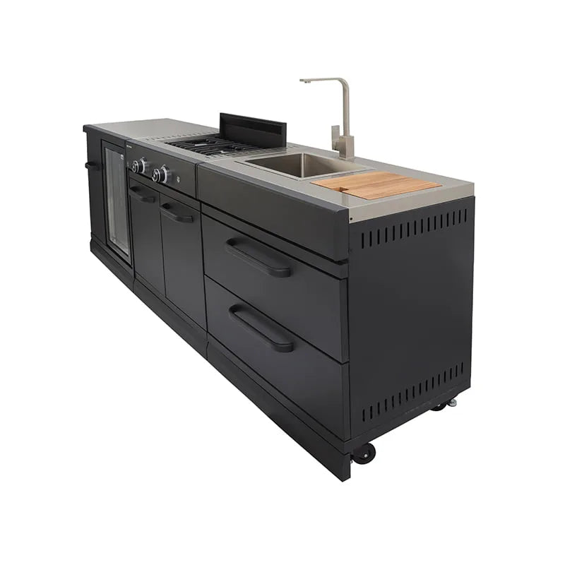 GRLLR Outdoor Kitchen Fridge Stove and Sink | Full length 2.4M