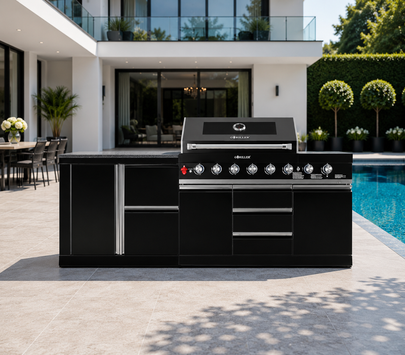 Goriller Outdoor Kitchen | 8-Burner Gas Grill, and Drawer | 2.3m Compact Luxury Design