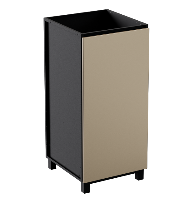 Hoppilif Outdoor Kitchen 60 cm cabinet unit 120 cm high | Worktop Brushed Stainless Steel