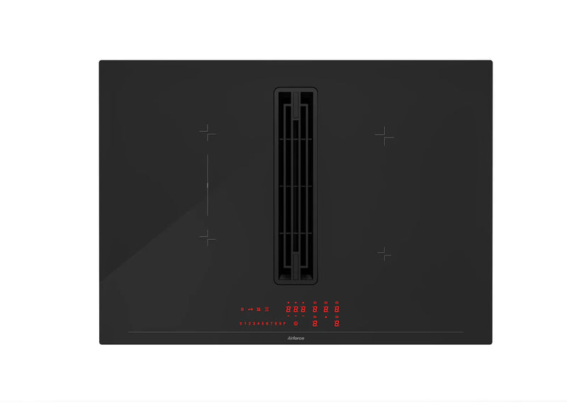 Airforce Innova Artis Plus 72cm Filtering Induction Hob with Central Extraction with Matte Glass Finish