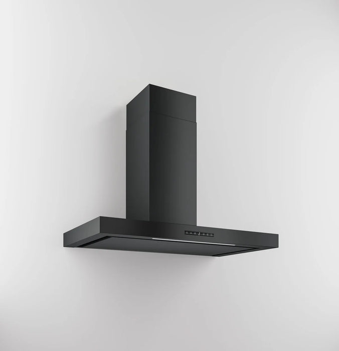 Airforce Shape 120cm Wall mounted cooker hood with Touch control, Integra ready in satin black finish