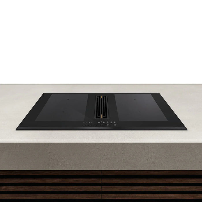 Airforce Artis Pro 80cm Aspirating Induction hob with central downdraft with on-board motor non scratch matt surface