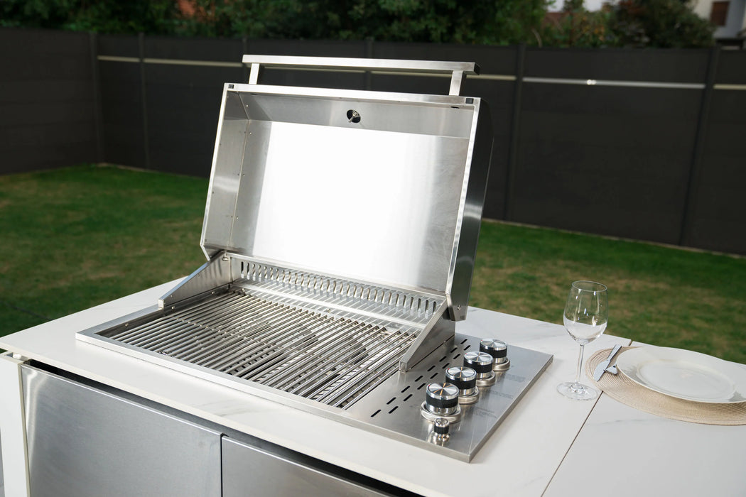 Goriller Outdoor Kitchen Alpha | 4-Burner Gas Grill, Refrigerator & Sink | 2.3m