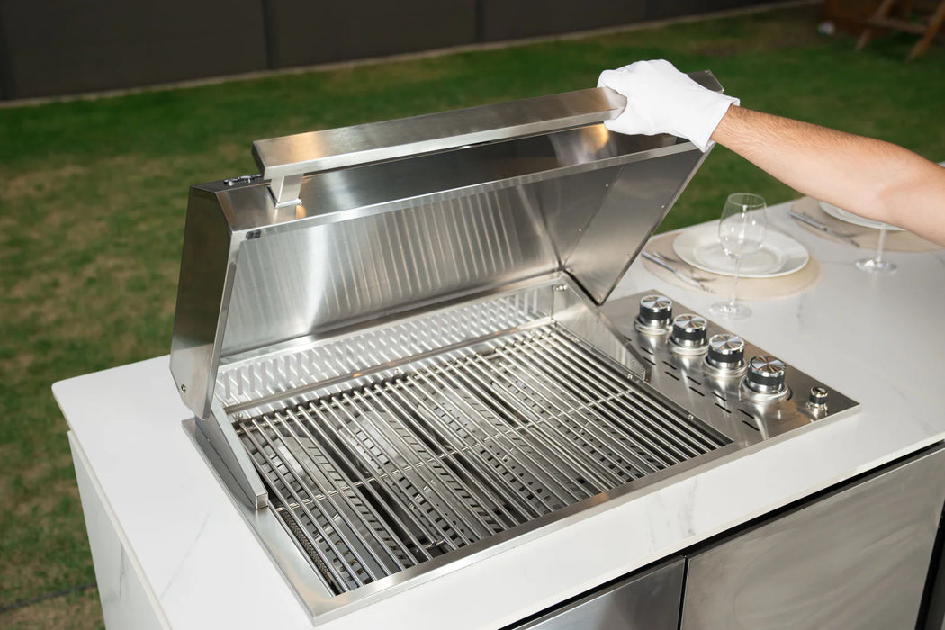 Goriller Outdoor Kitchen Alpha | 4-Burner Gas Grill, Refrigerator & Sink | 2.3m